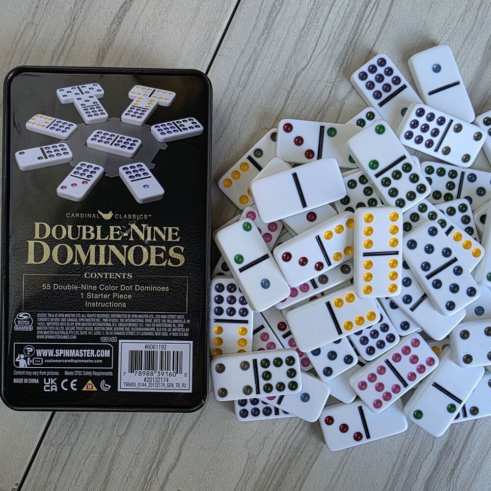 Cardinal Double-Nine Dominoes Set of 55 No Case